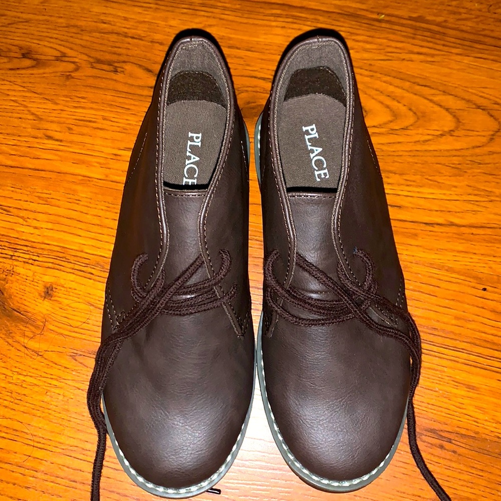 Boys Uniform Lace Up Boots- Brown